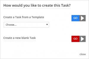 create a new task from a task template